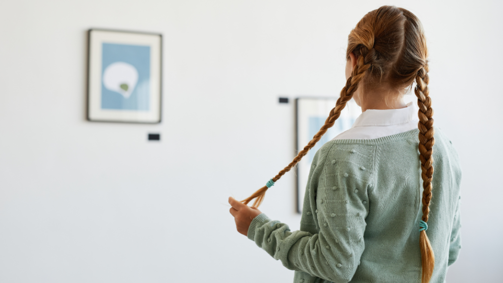 Father daughter bonding can be a trip to the art museum.